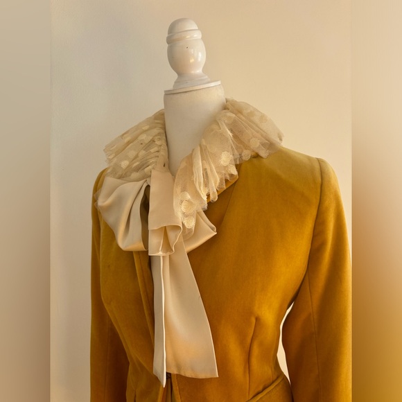 Vintage Mary Ann Restivo Silk Blouse Pierrot Collar Size 10 - Picture 12 of 16